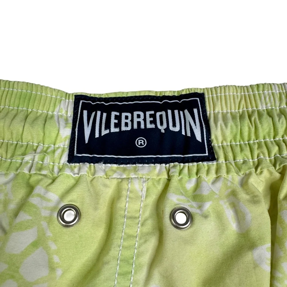 Vilebrequin Men’s Lime Green Turtle Swim Trunks‎ Board Shorts Bathing Suit XL